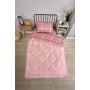 ETE HOMETEX TEK KİŞİLİK LÜX WELSOFT YORGAN SETİ SAFİR PUDRA 155X215CM 8696474231934